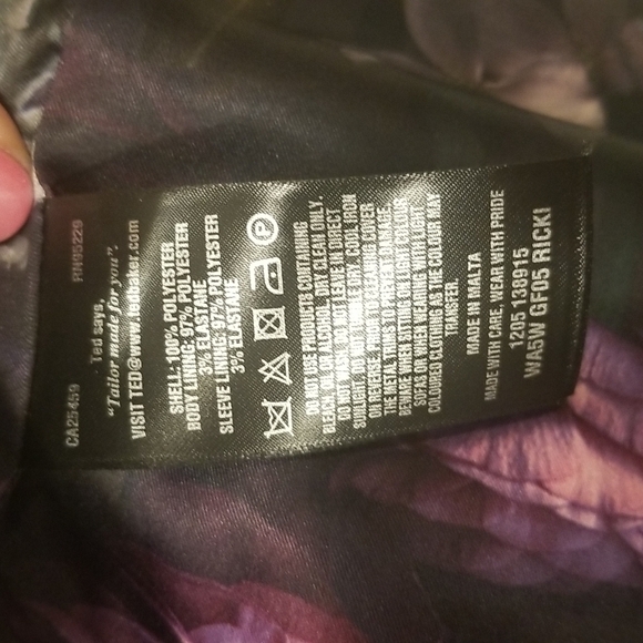 💕TED BAKER LONDON💕 Ricki Techno Crepe Suit Jacket ~ Black Size 4 NWT - Picture 12 of 12